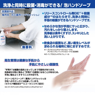 クリーン＆クリーンＦ１薬用ハンドウォッシュ　４Ｌ　