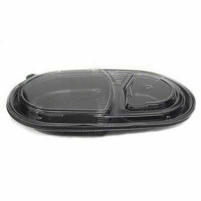 カレー容器T-95-55本体黒セット（５０個入）