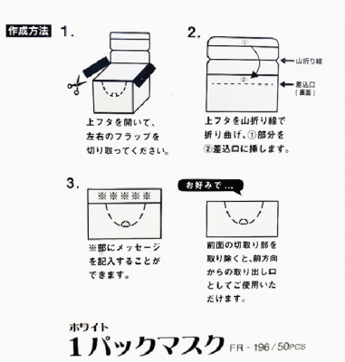 個包装1パックマスク（50枚入）