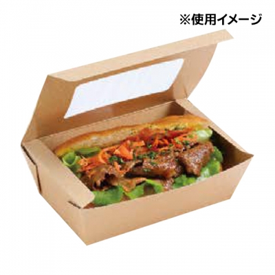 テイクボックス100FPUB窓付茶（25入）