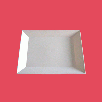 角皿(小)黒・白磁(1枚)