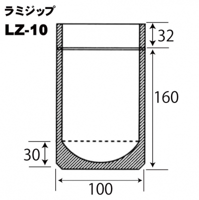 ラミジップ　透明スタンドタイプ　ＬＺ－１０（５０枚入）