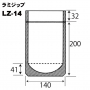 ラミジップ　透明スタンドタイプ　ＬＺ－１４（５０枚入）